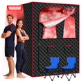 thumbnail image 1 of Sauna de vapor infrarroja portátil Morfone para 2 personas con luz roja, 1 of 7