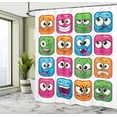 thumbnail image 5 of Ambesonne Funny Shower Curtain, Cartoon Monsters Comic, 69"Wx84"L, Multicolor, 5 of 5