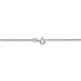 thumbnail image 3 of 925 Sterling Silver 1.35mm 8 Side Diamond Cut Box Chain w/ Spring Ring Clasp - 22", 3 of 5