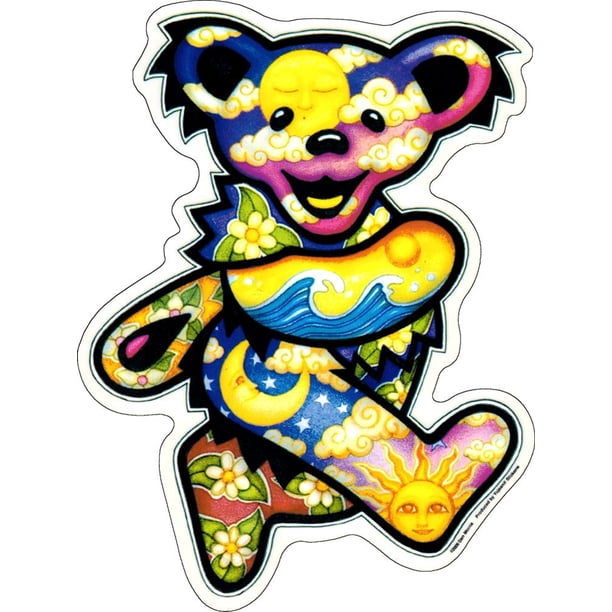 Dancing Bear Dan Morris Grateful Dead Vinyl Sticker Decal For Car Bumper Skateboard Laptop Luggage 8 X 10 Walmart Com