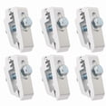 thumbnail image 1 of 6pcs Truck Bed Cover Clamps 1112514 Aluminum Low Pro Truck Cap Mounting Clamps for Most Truck Beds Silver, 1 of 5