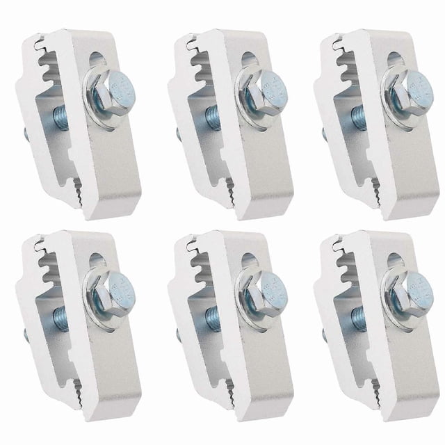6pcs Truck Bed Cover Clamps 1112514 Aluminum Low Pro Truck Cap Mounting Clamps for Most Truck Beds Silver