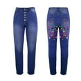 thumbnail image 5 of Ladies Printed Jeans – Candy Hearts Women's Jeans (Back Printing) - S, 5 of 5
