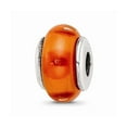 thumbnail image 1 of 925 Sterling Silver Reflections Kids Orange Hand-blown Glass Bead; for Adults and Teens; for Women and Men, 1 of 1