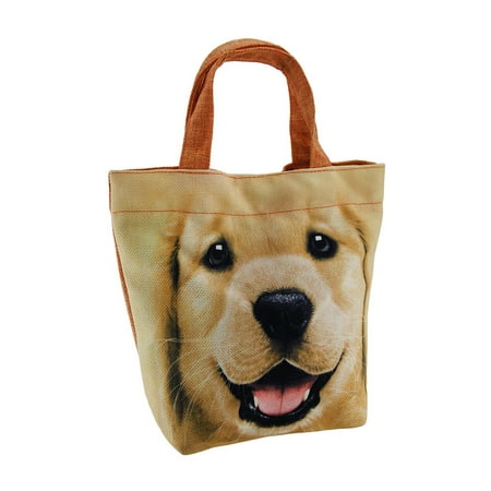 The North Face Lined Shoulder Bag - In Your Face Happy Lab Yellow and Orange Lined Mini Canvas Tote Bag