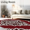 thumbnail image 2 of ODIKA 3'x5' Machine Washable Non-Slip Area Rug, Ornate Damask Scroll Pile Accent Backing High Traffic Rug, Red, 543745, 2 of 7