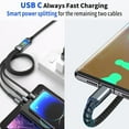 thumbnail image 4 of Super-Speed 100W Max 3-in-1 Fast Charging Cable, Durable & High-Performance Universal USB-C, Micro USB Android Phones, for iPhone 14/13/12/11 Pro Max/SE/X/8/7/6, for Samsung, Xiaomi & More, 4 of 9
