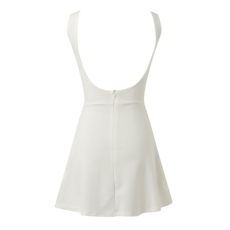 Riforla Women White Graduation Dress Summer Corset Flowy Short Dress Dress  for Women White M - Walmart.com