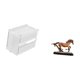 thumbnail image 5 of caso de tejido,Caja de almacenamiento de papel higiénico para montaje en pared,Soporte de pared acrílico para papel higiénico y toallas,Figura de caballo,Figura coleccionable de caballo en, 5 of 8