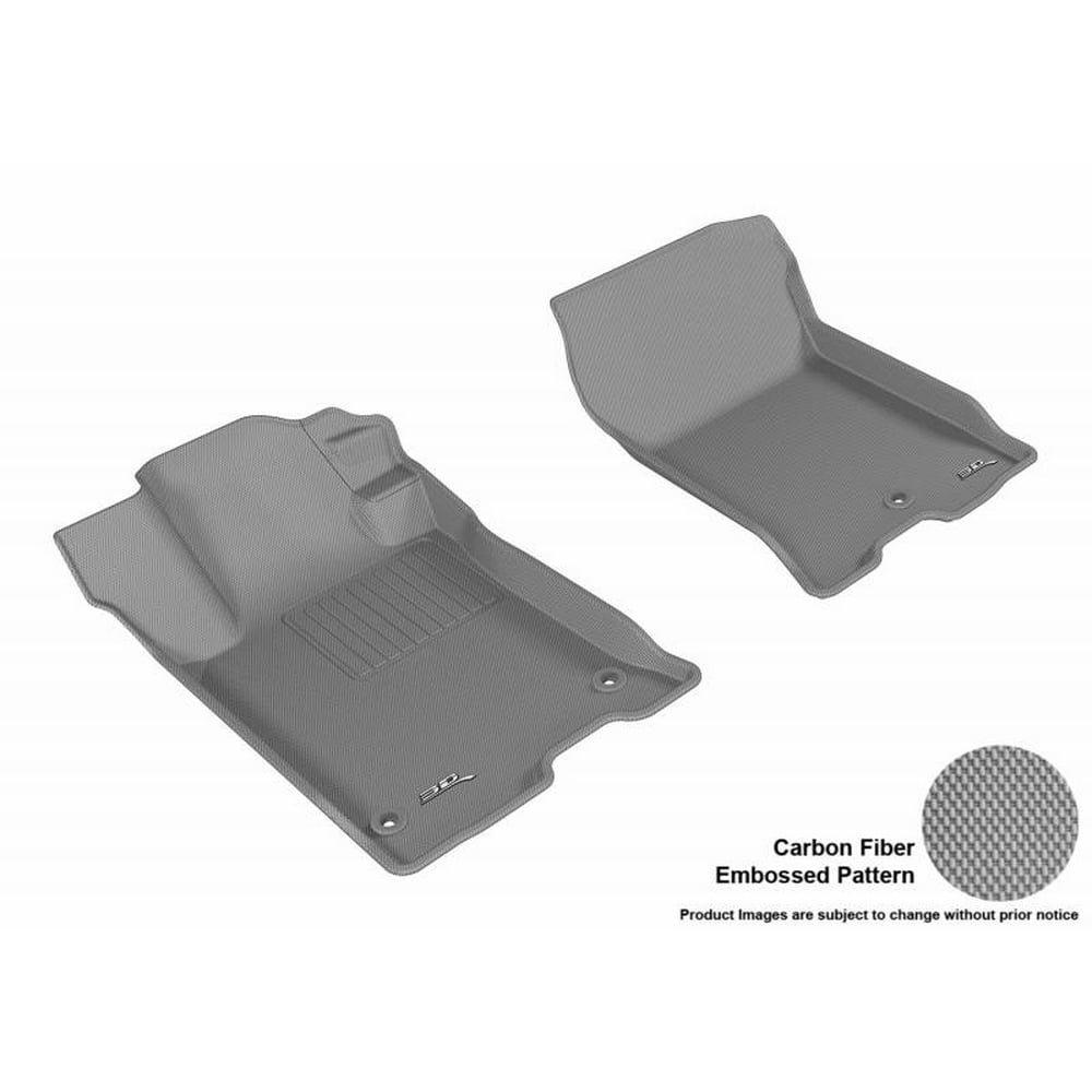 3D MAXpider 2015-2019 Acura TLX Kagu 1st Row Gray Carbon Fiber Embossed Pattern Floor Mat 2019 Acura Tlx All Weather Floor Mats
