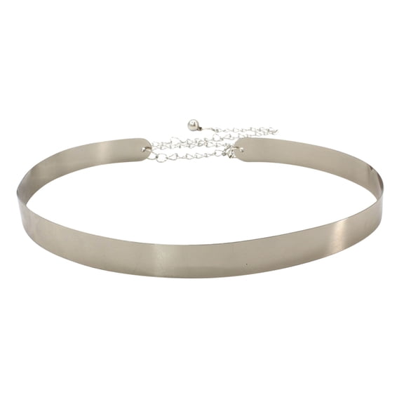 Belt for Women Fashion Durable Stylish Shiny Mirror Metal Adjustable Small To Plus Size Waist Belt White