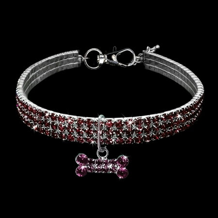 Clearance under $5-Shldybc Pet Collar with Diamonds  Adjustable Crystal Diamond Elastic Pendant Wedding Cat and Dog Small Pet Necklace Jewelry