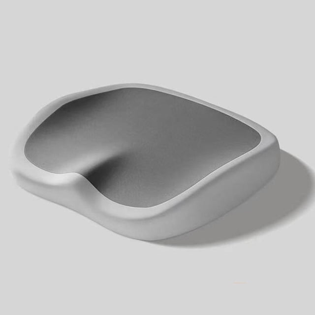 Almohadilla de espuma viscoelástica para silla, cojín de asiento, suave y cómodo para silla de oficina, automotriz, juegos, para sentarse durante Gris