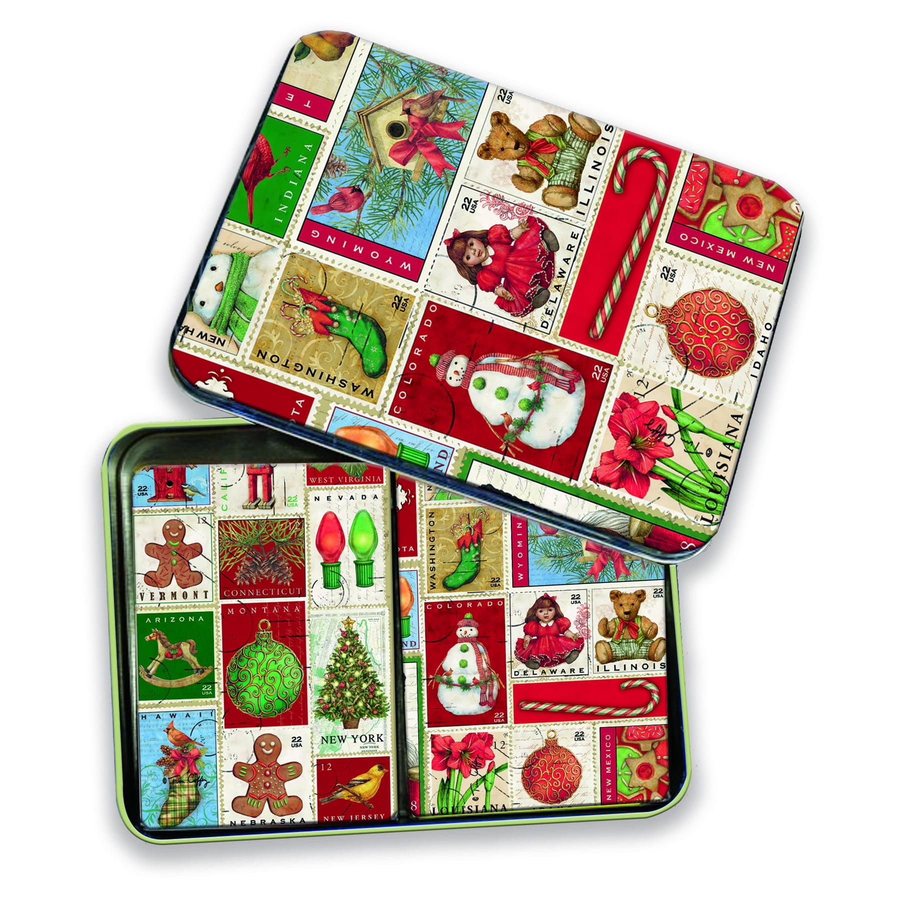 LANG CHRISTMAS PAST TIN PLAYING CARDS