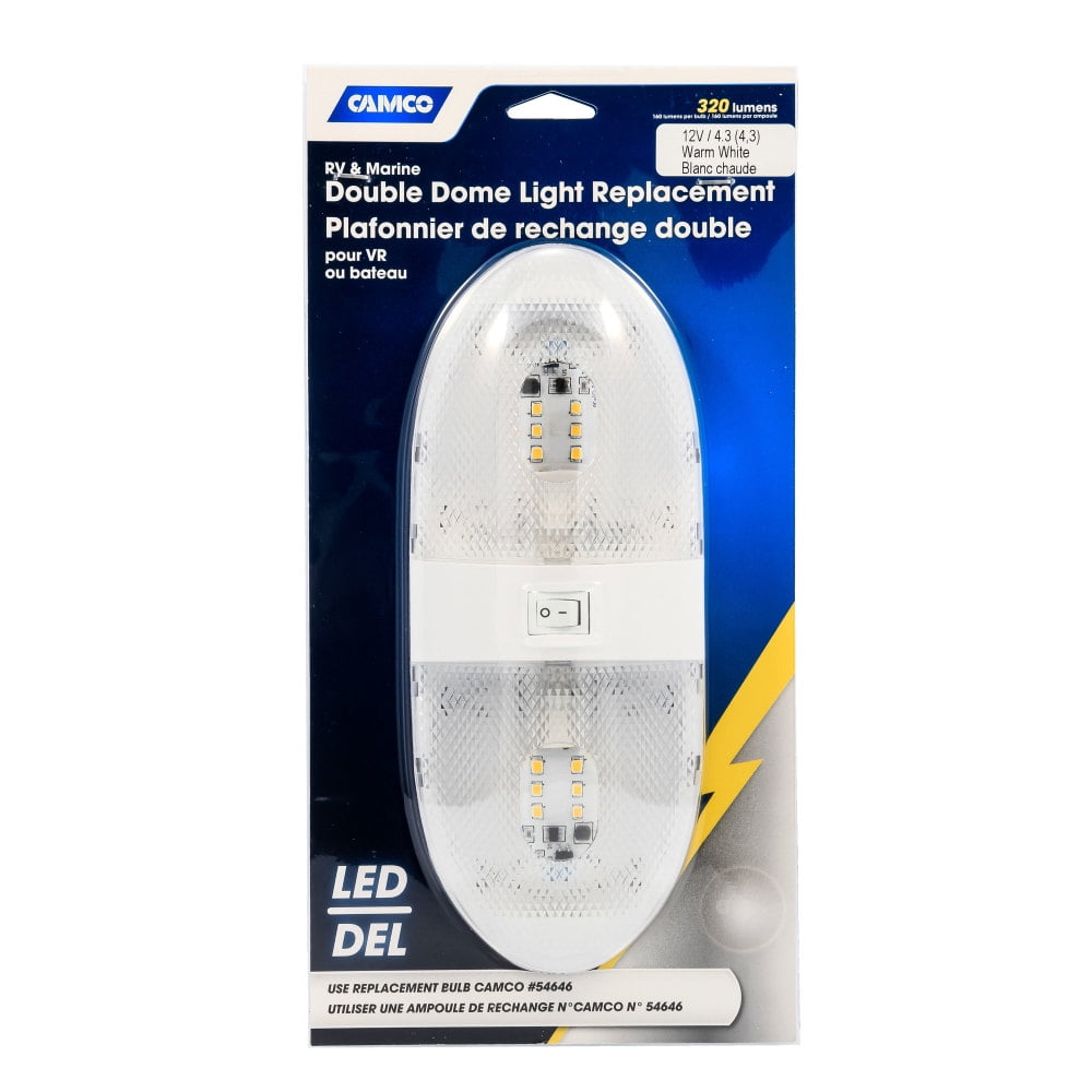 Camco 41321 12V Double Dome Light Kit 320 Lumens - Walmart.com ...