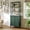 Green, variant on HLR Vintage 3 Tier Tall Bookshelf with Storage Cabinet, Wood Open Display Shelf & Double Door Cabinet for Living Room, Green