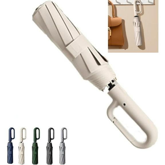 Folding Sun Umbrella for Both Rain and Sunshine,Portable Automatic Umbrellas with Ring Buckle,Large Compact Sun Parasol for Outdoor/Travel/Beach