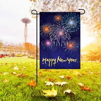 Flags For Outside Happy Year Garden Flags 12X18In Double Sided Winter Welcome Year'S Holiday Sign Small Flag Yard Outdoor Decor Flag