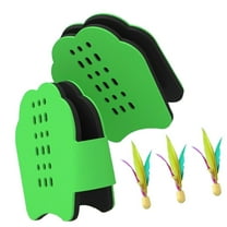 Vsenkes Badminton Hand Rackets Badminton Racquets for Lawn Indoor Outdoor Activities Green