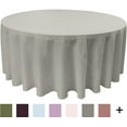 thumbnail image 6 of LA Linen Polyester Poplin Tablecloth 132-Inches Round, Red, 6 of 7