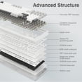 thumbnail image 6 of AULA F99 96% Wireless Mechanical Keyboard, Hot Swappable, Tri-Mode Bluetooth 5.0/2.4GHz/USB-C, Pre-Lubed Linear Switches, RGB Backlit, Macro Support, Black/Grey/White, 6 of 17