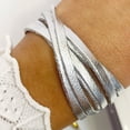thumbnail image 5 of VANGANIA pulsera de piel unisex con baño de oro intención gratitud, 5 of 5