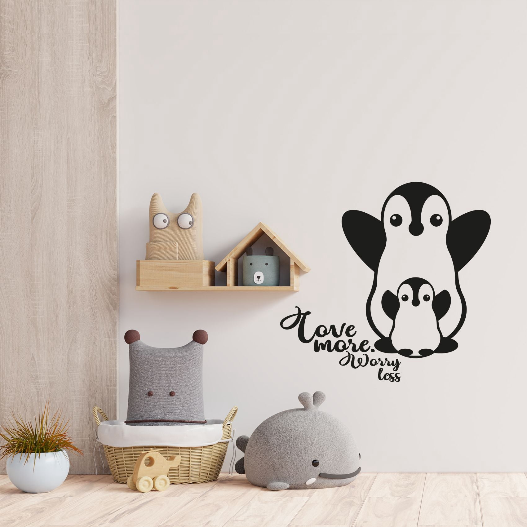 Monkey Silhouette Wall Decal - 18x20 Inch Vinyl Animal Sticker For Kids Bedroom, Nursery, Daycare Decor