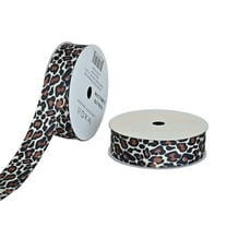 Gwen Studios 7/8" Cheeta Grosgrain Ribbon, 3 Yards