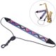 thumbnail image 1 of Correa de saxofón, correa de saxofón Accesorio de saxofón portátil universal Piezas de instrumentos musicales Diseño aerodinámico, 1 of 8