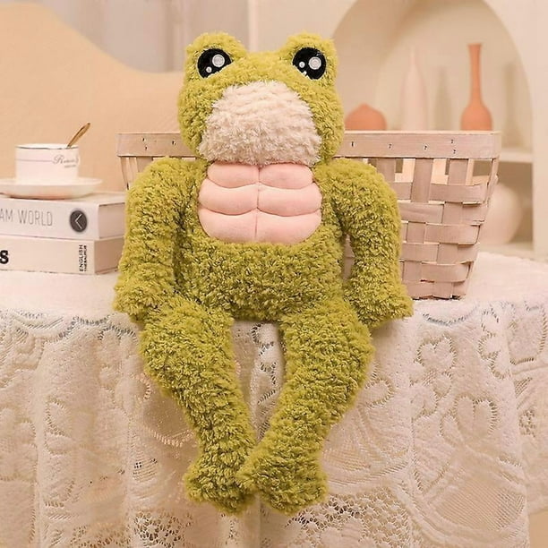 Cute Super Soft Frog Plush Stuffed Animal Plush Adorable Muscle Toys Frog Plush Toy For Kids Children Xmas Birthday Gifts Frog Plush (45CM)