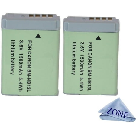 High-Capacity Replacement NB-13L Batteries for Select Canon PowerShot Digital cameras: PowerShot G5 X, G7 X, G7 X Mark II ,G9 X,G9 X Mark II,SX620 HS,SX720 HS Pack of 2
