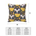 thumbnail image 2 of Throw Pillow Covers, Mouse Cheese Soft Square Pillow Cases with Invisible Zipper for Couch Bed Sofa, Farmhouse Fall Home Decor 16"x16", 2 of 7