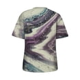 thumbnail image 6 of WRKEKC Summer Tops for Women Stone Wash Gradient Round Neck Short Sleeve T-Shirt with Soft Fabric Comfortable Fit, 6 of 6