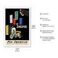 thumbnail image 2 of Singapore - Vintage Airline Travel Poster by Aaron Amspoker c.1950s - Master Art Print (Unframed) 12in x 18in, 2 of 4