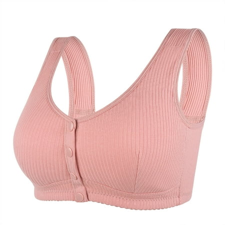 

asdoklhq Bras for Women Womens Plus Size Clearance $5 Casual Sexy Front Button Shaping Cup Shoulder Strap Underwire Bra Plus Size Extra-Elastic Wirefree
