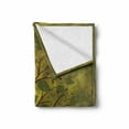 thumbnail image 2 of Tree Soft Flannel Fleece Throw Blanket, Abstract Illustration of a Tiny Tree with Lobed Leaves, Cozy Plush for Indoor and Outdoor Use, 50" x 60", Brown Olive Green, by Ambesonne, 2 of 6