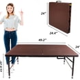 thumbnail image 2 of Rattan Table - Triangular Design for Balance - Garden Parties, Stable Setup, 2 of 4