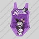 thumbnail image 1 of Traje de baño de una pieza de verano para niñas, traje de baño con estampado 3d de dibujos animados lindo Kuromi para mujeres, ropa de baño sin mangas para niñas, 1 of 5