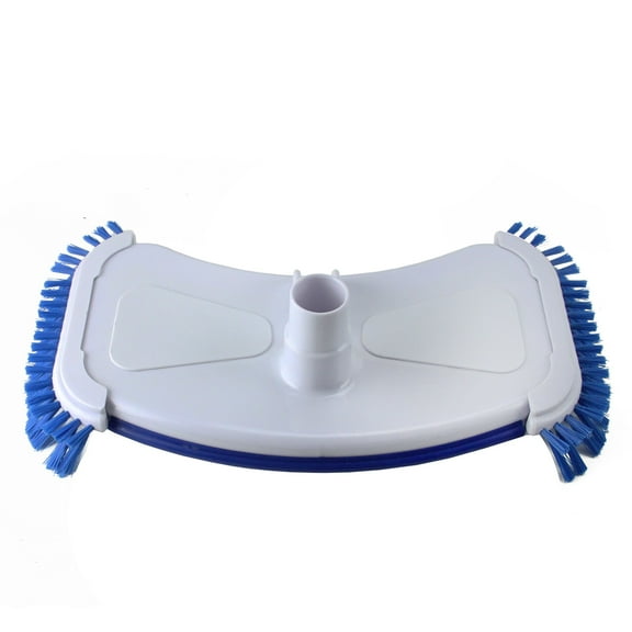 Pool Central Deluxe Cast Iron Weighted Vacuum Head with Side Brushes 14" - Blue/White