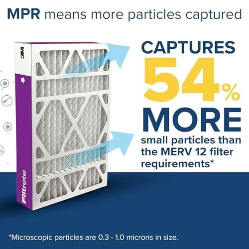 Filtrete 20x25x4 Slim Fit 3.75" width, AC Furnace Air Filter, MPR 1550, MERV 12, Fits Lennox & Honeywell Devices, Electrostatic Air Cleaning Filter, 2-Pack actual size 19.50 x 24.50 x 3.75