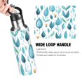 thumbnail image 4 of Teal Leaf Design 600ml Double Walled Stainless Steel LeakProof Sports Bottle Thermo 8h, 4 of 9