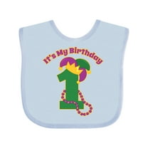 Inktastic Mardi Gras 1st Birthday Boys or Girls Baby Bib