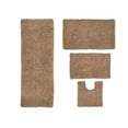thumbnail image 3 of Home Weavers Fantasia Bath Rug 100% Cotton Non-Slip Bathroom Rug Set Machine Washable Bathroom Rug, Bath Rug, U Shaped Contour, Runner, Linen Color 4 Piece Bath Rug set, 3 of 6