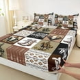 thumbnail image 3 of Homewish Western Cowboy Tribal Twin Sheet Sets,Country Bull Skull Twin Fitted Sheet,Rustic Framhouse Cabin 03 For Children,Breathable Home Decor,3 Pieces, 3 of 7