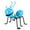 Blue, variant on Gustave Small Metal Ant Sculpture Garden Decor 3D Cute Ants Ornament Statues Hanging Wall Art for Outdoor Yard Lawn Home Desktop Decoration, Green