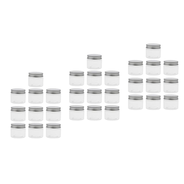 30 unids Vacíe s muestras de plástico de plástico recipientes para maquilje, de ojos, uñas, polvo, , , joyería, crema, pequeñ shamjiam Maquillaje vacío Bote de bálsamo labial