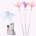 thumbnail image 3 of Cat Teaser Wand Fake Feather Cat Play Toy Kitten Toy Playing Stick for Kitten, 3 of 8