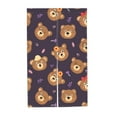 thumbnail image 7 of Doorway Drape Split Curtains, Cute Animals Cartoon Bears Room Divider Privacy Door Curtains, 34" x 56", 7 of 7
