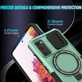 thumbnail image 2 of for Samsung Galaxy S20 FE Case with Camera Sliding Cover, [Compatible with MagSafe] with Magnetic Ring Kickstand, Military Grade Heavy Duty Protection Phone Case for Galaxy S20 FE, Lightgreen, 2 of 10
