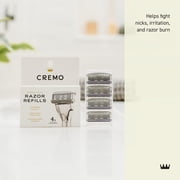 Cremo 5-Blade Barber Grade Mens Razor Cartridge Refills 4 Ct